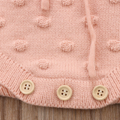 Babies Solid Knitting  Sleeveless Bodysuits Baby