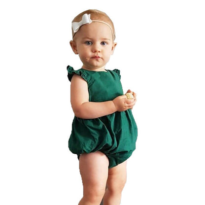 Babies Summer Solid Bodysuits Newborn Infant Baby