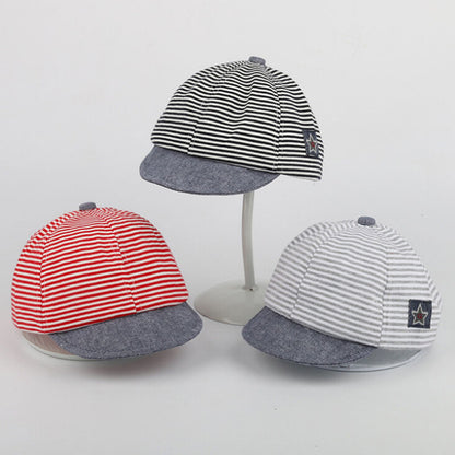 Babies Super Cute Stripes Caps Summer Newborn Baby