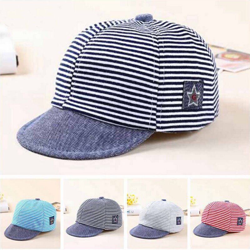 Babies Super Cute Stripes Caps Summer Newborn Baby