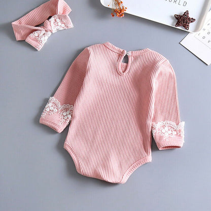 Babies Sweet Cotton Bodysuits Cute Newborn Baby