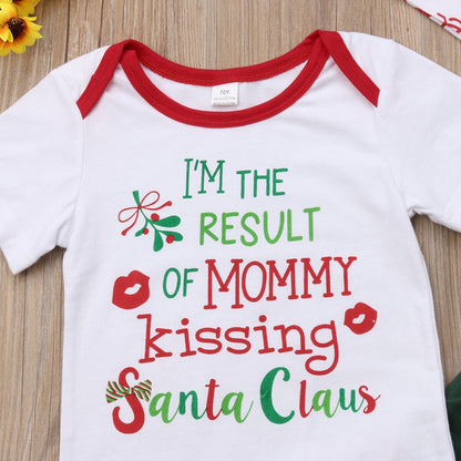 Baby 3Pcs XMAS Clothes Sets Newborn Babies Girl