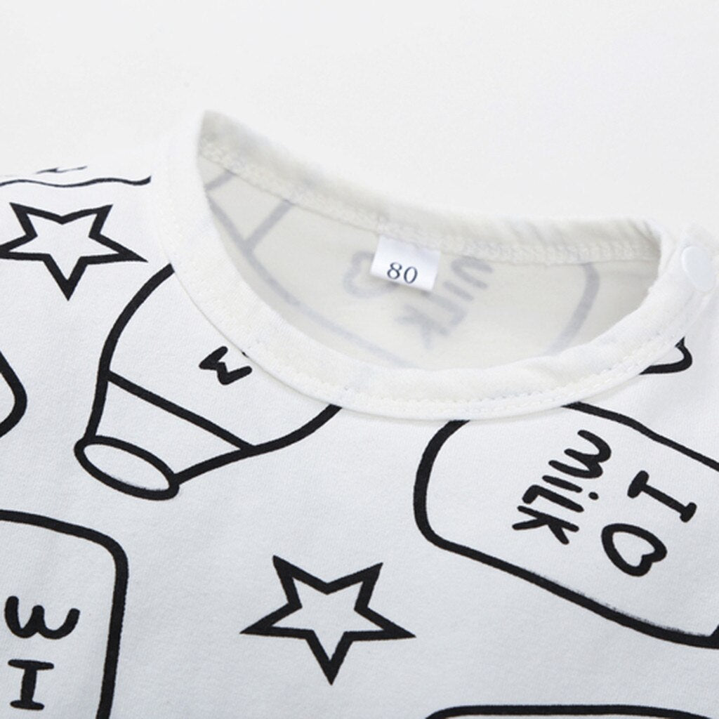 Baby Cartoon Print cute Jumpsuit Long Sleeve sofa