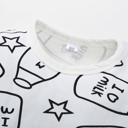 Baby Cartoon Print cute Jumpsuit Long Sleeve sofa