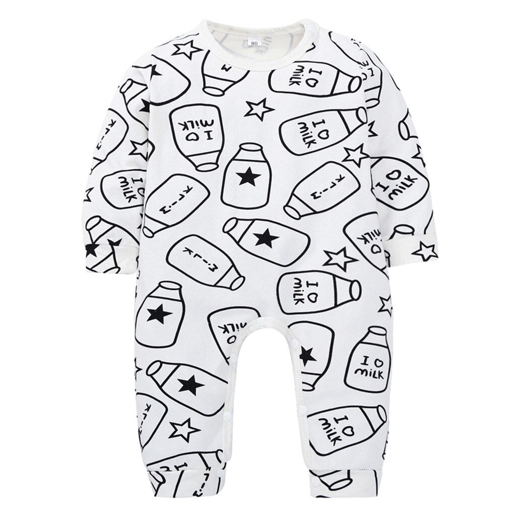 Baby Cartoon Print cute Jumpsuit Long Sleeve sofa