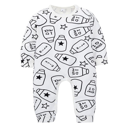 Baby Cartoon Print cute Jumpsuit Long Sleeve sofa