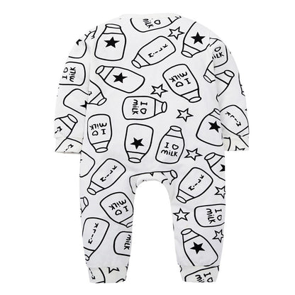 Baby Cartoon Print cute Jumpsuit Long Sleeve sofa
