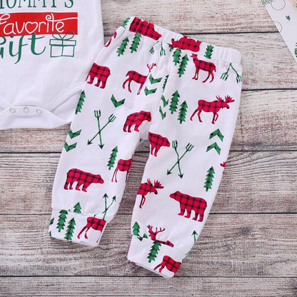 Baby Christmas 3Pcs Clothes Set Newborn Babies