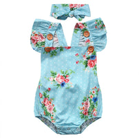 Baby Floral Adorable Bodysuit Babies Girls Flowerl