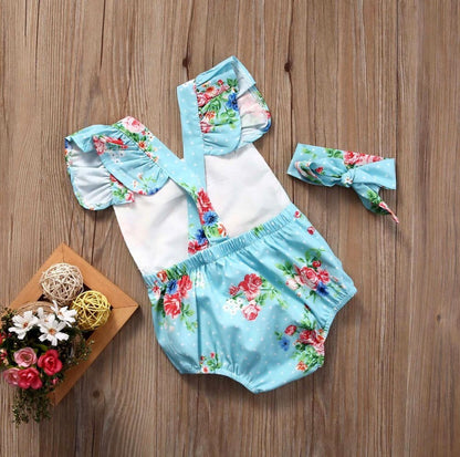 Baby Floral Adorable Bodysuit Babies Girls Flowerl