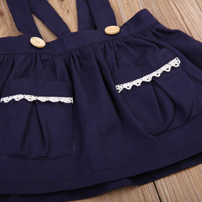 Baby Girl Bib Strap Skirt Babies Girls Sleeveless