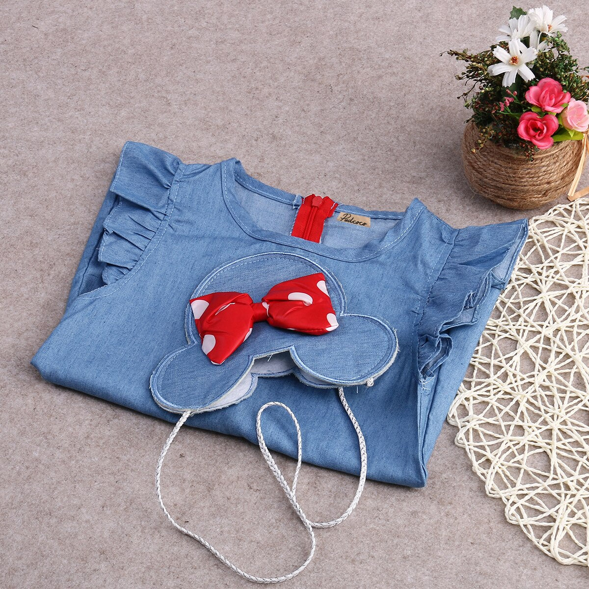 Baby Girl Cotton Little Bag Mouse Dress Babies