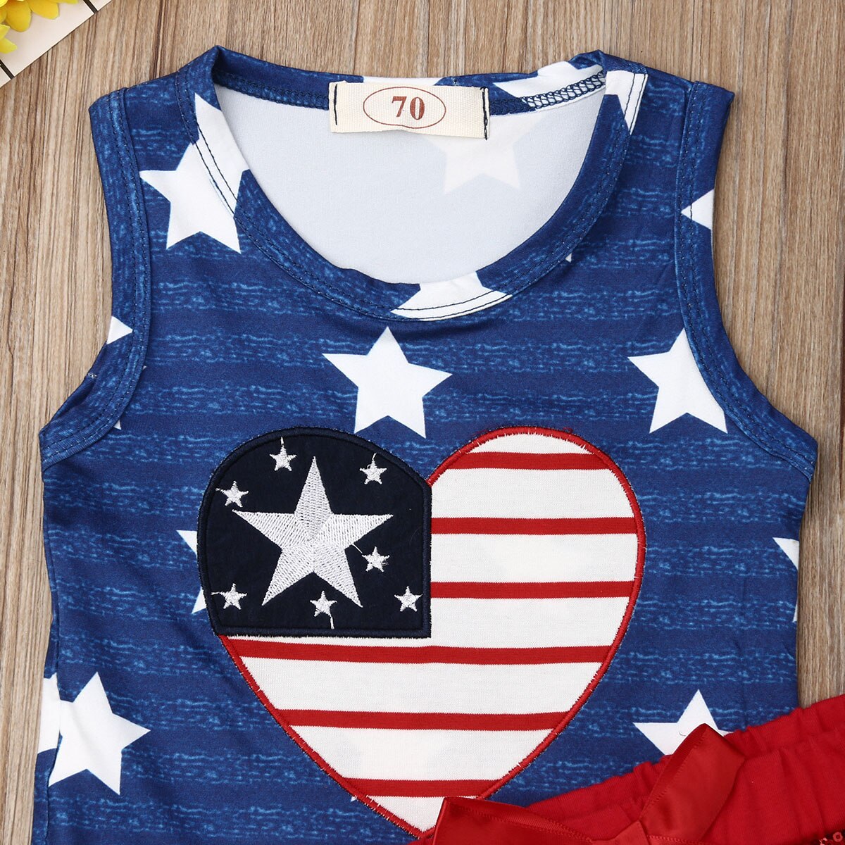 Baby Stars Flag Clothes Set Newborn Babies Girls