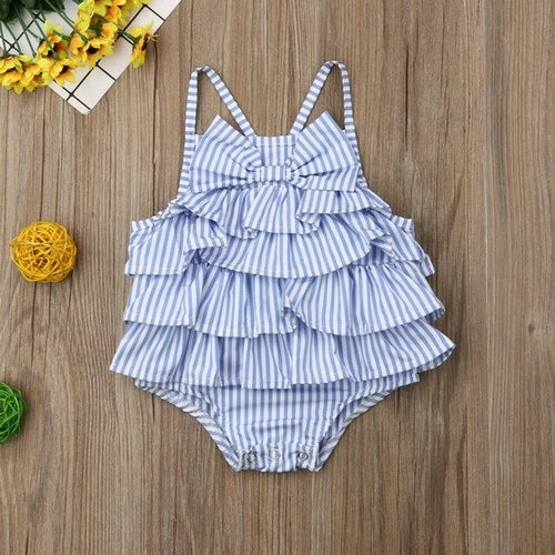 Baby Summer Ruffle Layered Bodysuit Newborn Babies