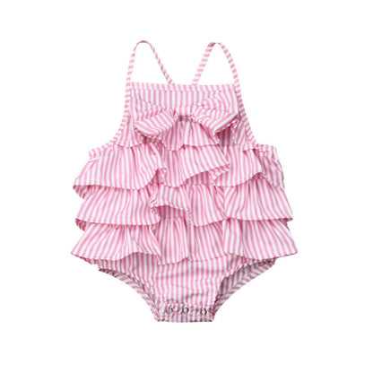 Baby Summer Ruffle Layered Bodysuit Newborn Babies
