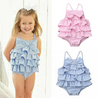 Baby Summer Ruffle Layered Bodysuit Newborn Babies