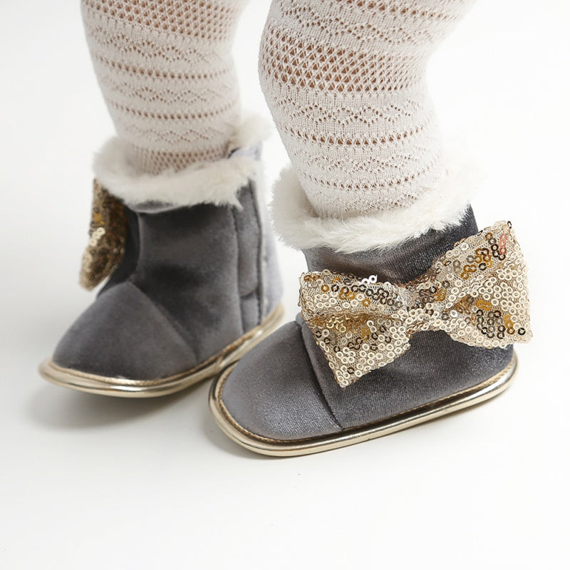 Baby Toddler Shoes Babies Winter Warm Booties Faux