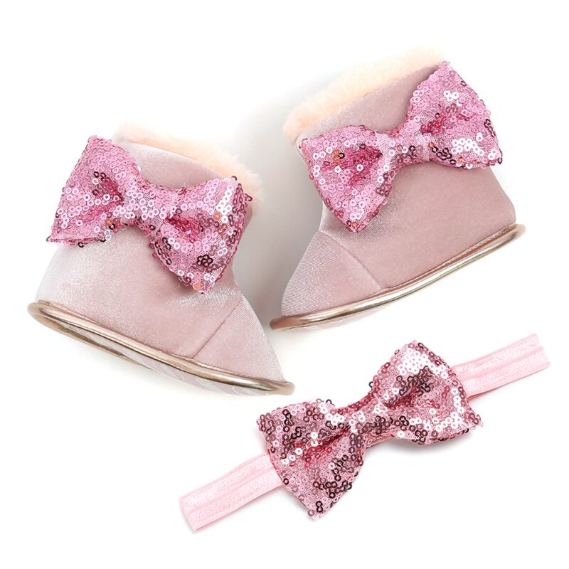 Baby Toddler Shoes Babies Winter Warm Booties Faux