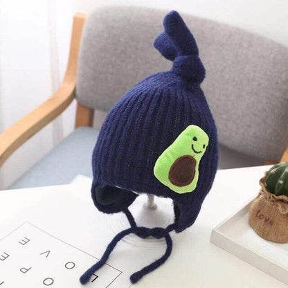 Beanies Baby Hat Girls Boys Fruit Print Knotted