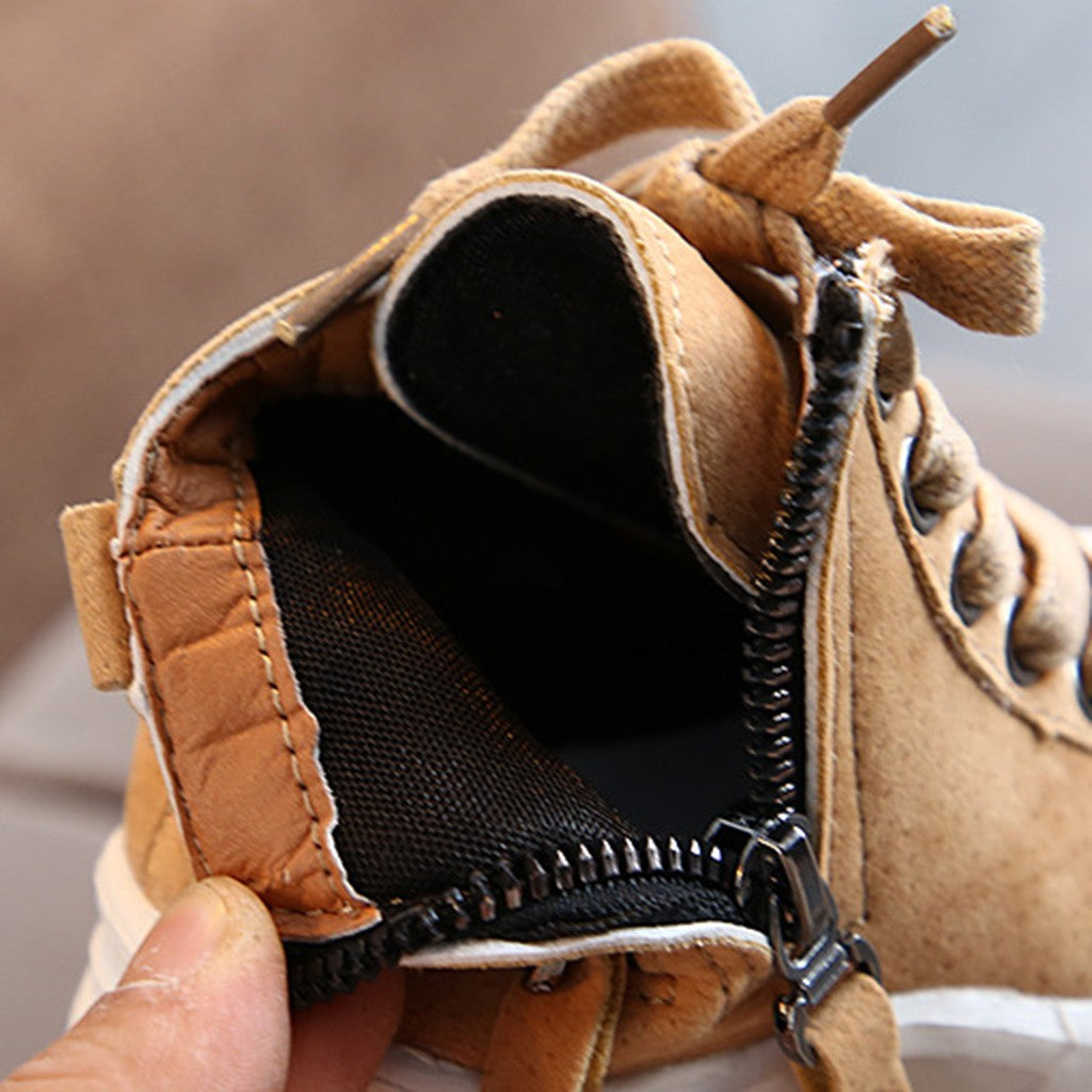 Children Kids Baby Girls Boys Patchwork Zip Short