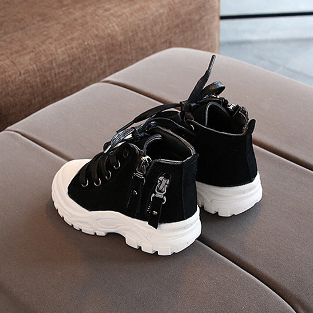 Children Kids Baby Girls Boys Patchwork Zip Short