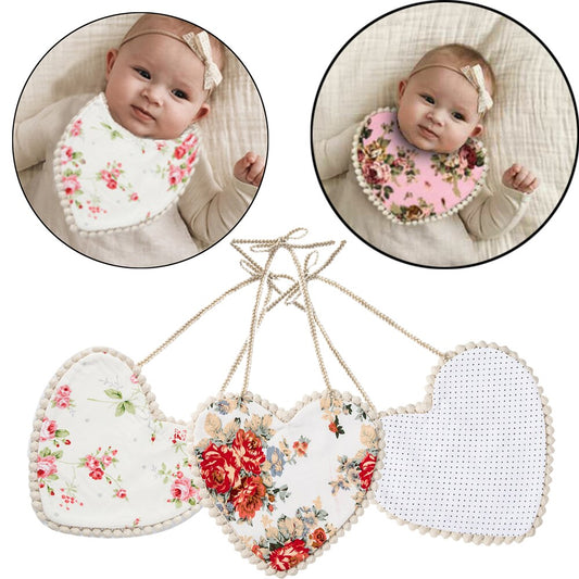 Cute Kids Baby Cotton Floral Halter Bibs Babies