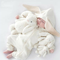 Cute Rabbit Ear Hooded Baby Rompers For Babies