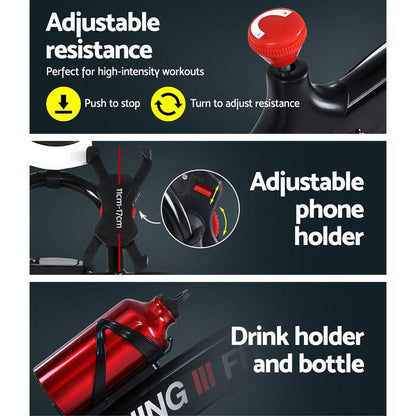 Spin Exercise Bike Flywheel Fitness Commercial Home Workout Gym