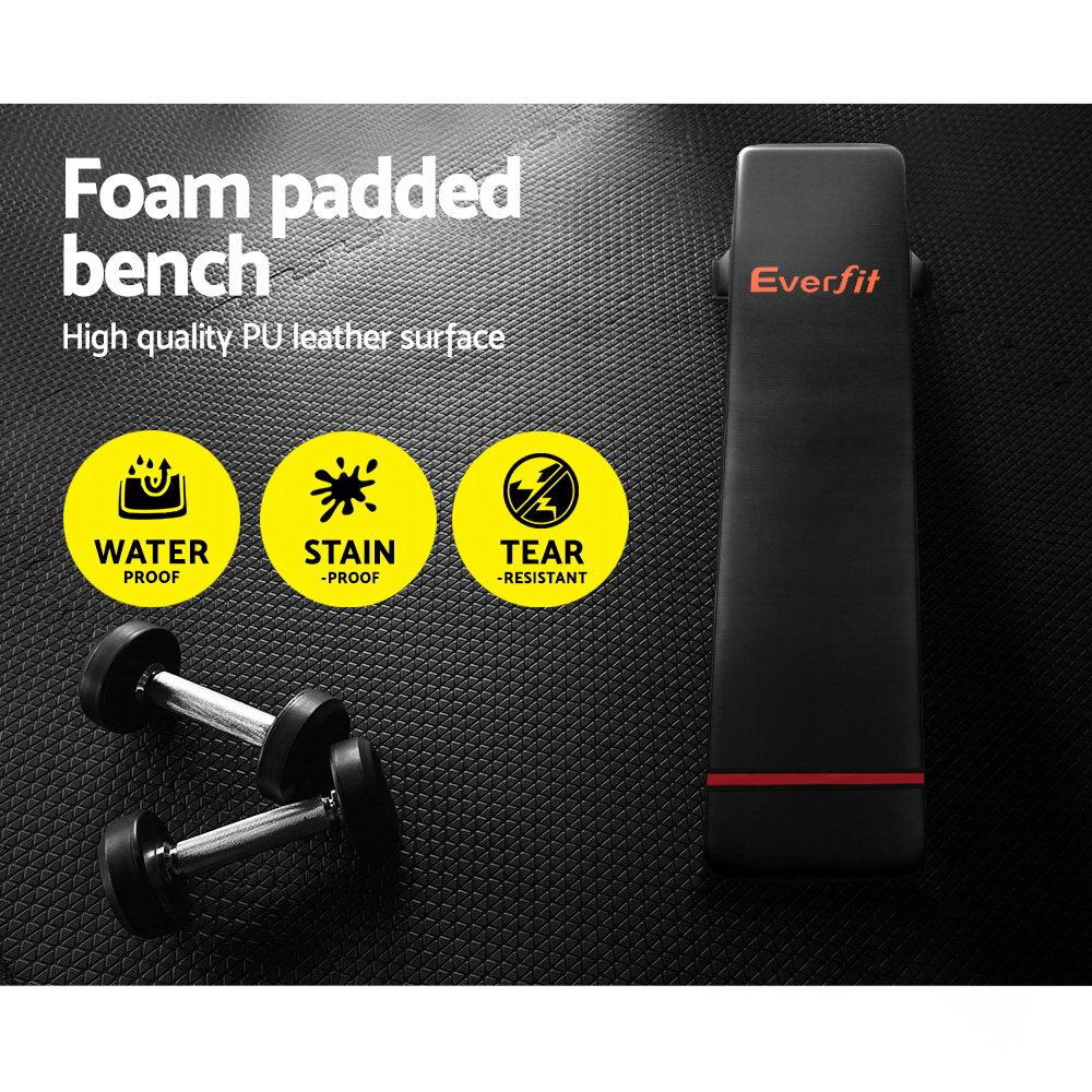 Everfit Weight Bench Flat Bench Press Home Gym Equipment 300kg