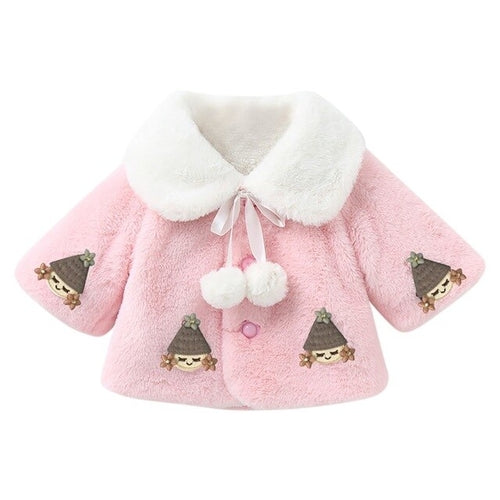 Girl Winter Coat Baby's Warm Velvet Thickening