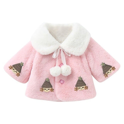 Girl Winter Coat Baby's Warm Velvet Thickening
