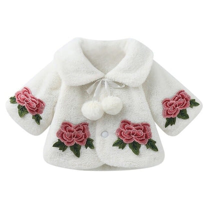 Girl Winter Coat Baby's Warm Velvet Thickening