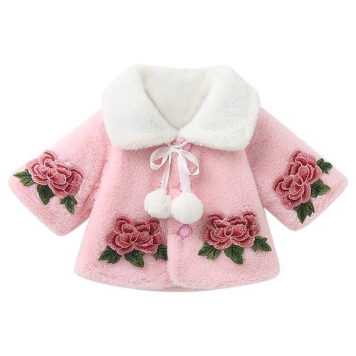 Girl Winter Coat Baby's Warm Velvet Thickening