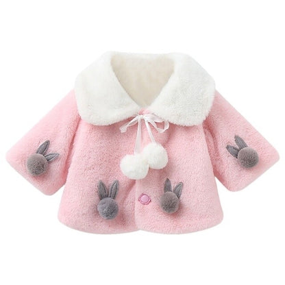 Girl Winter Coat Baby's Warm Velvet Thickening