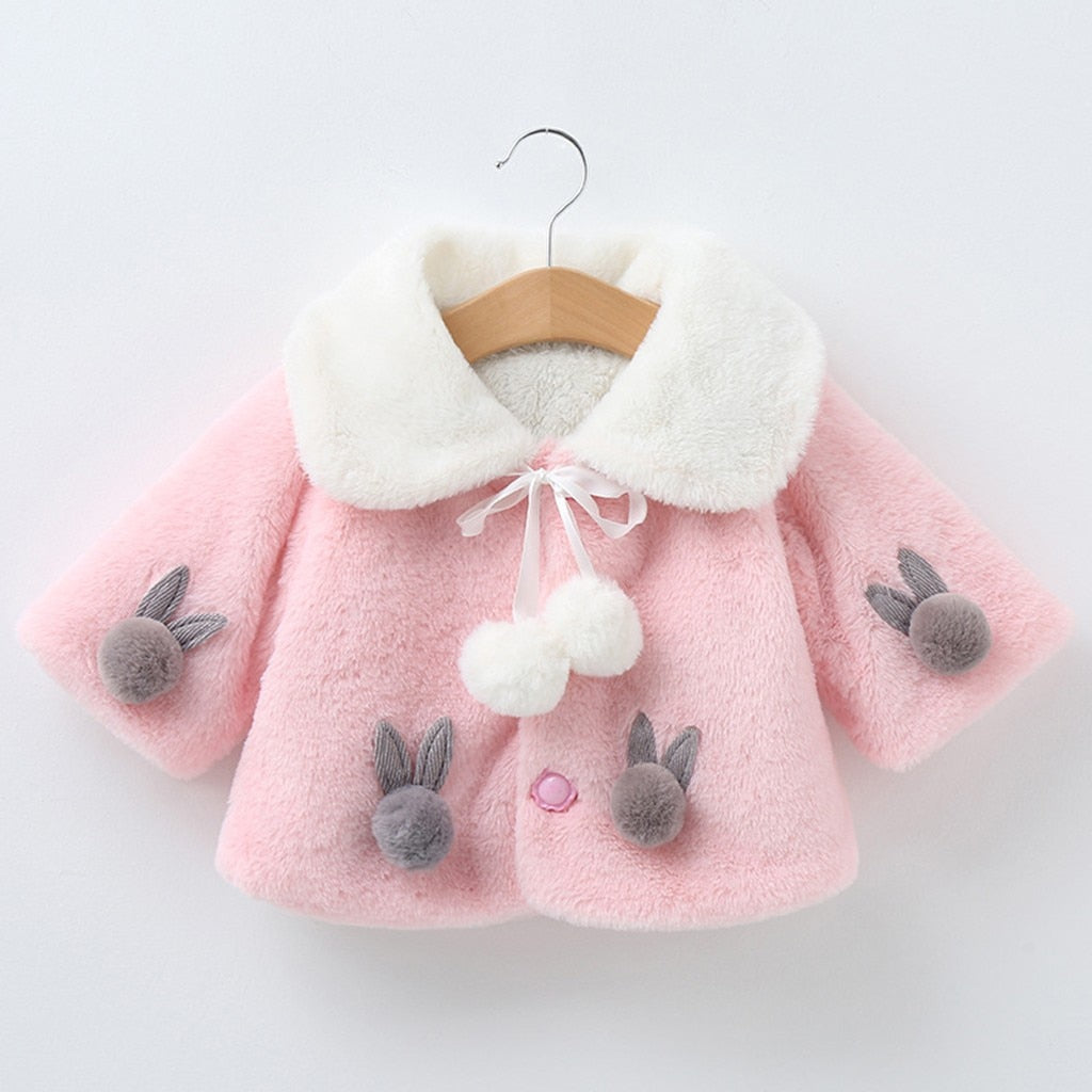 Girl Winter Coat Baby's Warm Velvet Thickening