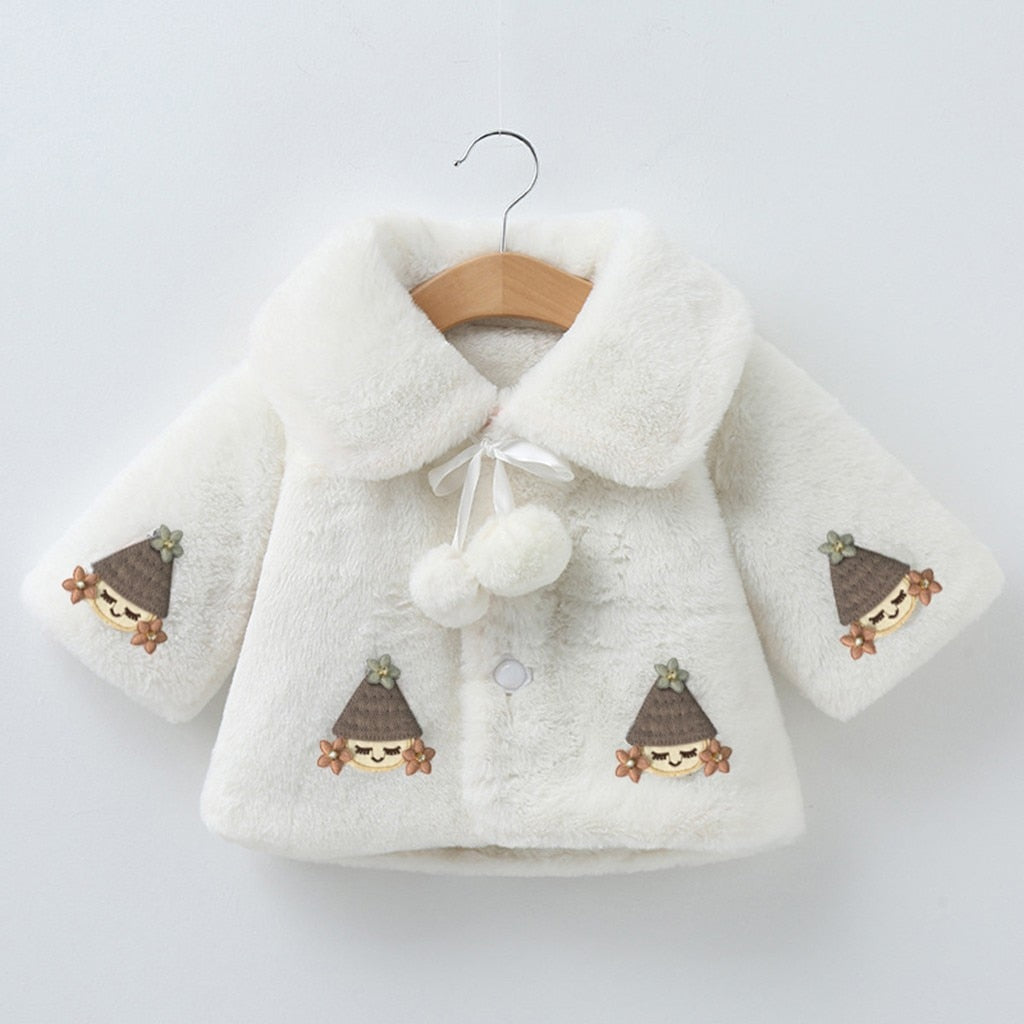 Girl Winter Coat Baby's Warm Velvet Thickening