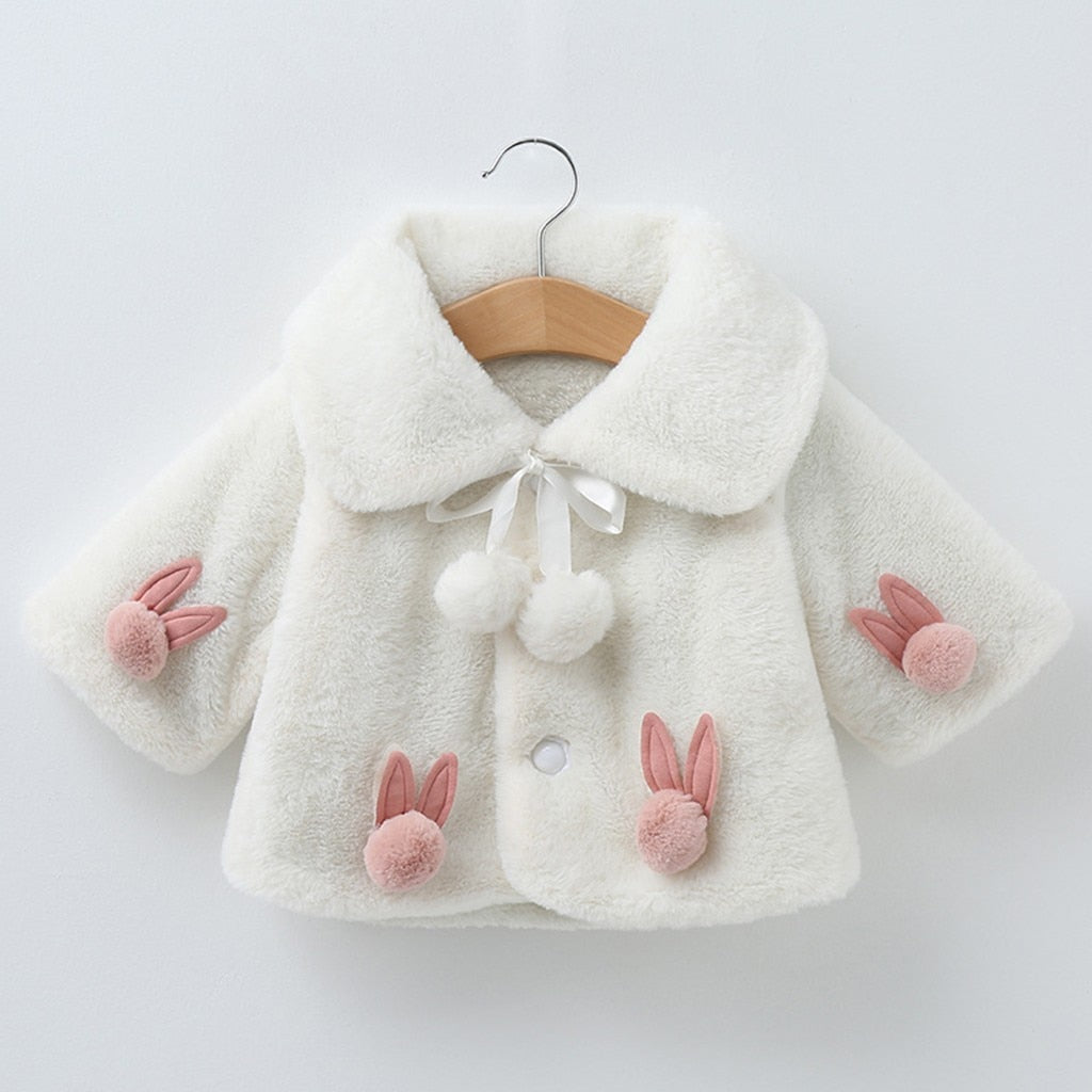 Girl Winter Coat Baby's Warm Velvet Thickening