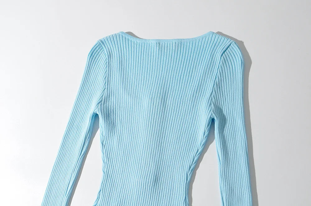 Summer outfits for women 2024 sexy bodysuit streetwear long sleeve square neck bodycon bodysuit zip up body suits black