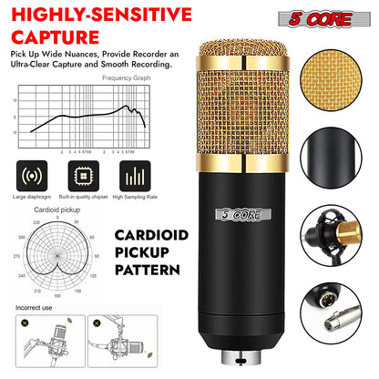 xyz5Core Recording Microphone Podcast Bundle Professional Condenser