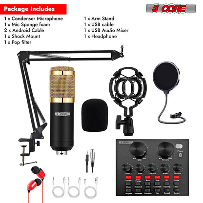 xyz5Core Recording Microphone Podcast Bundle Professional Condenser