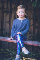 Kid Baby Girl Mermaid Bling Long Pants Babies Fish