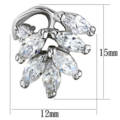 LO3291 - Rhodium Brass Jewelry Sets with AAA Grade CZ  in Clear