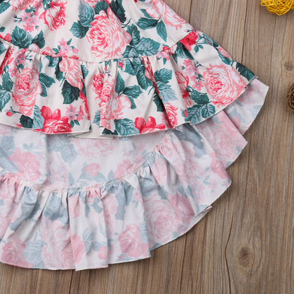 Little Girls Summer Floral Clothes Sets Babies