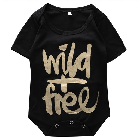 Newborn Babies Boy girl Golden Letter bodysuits