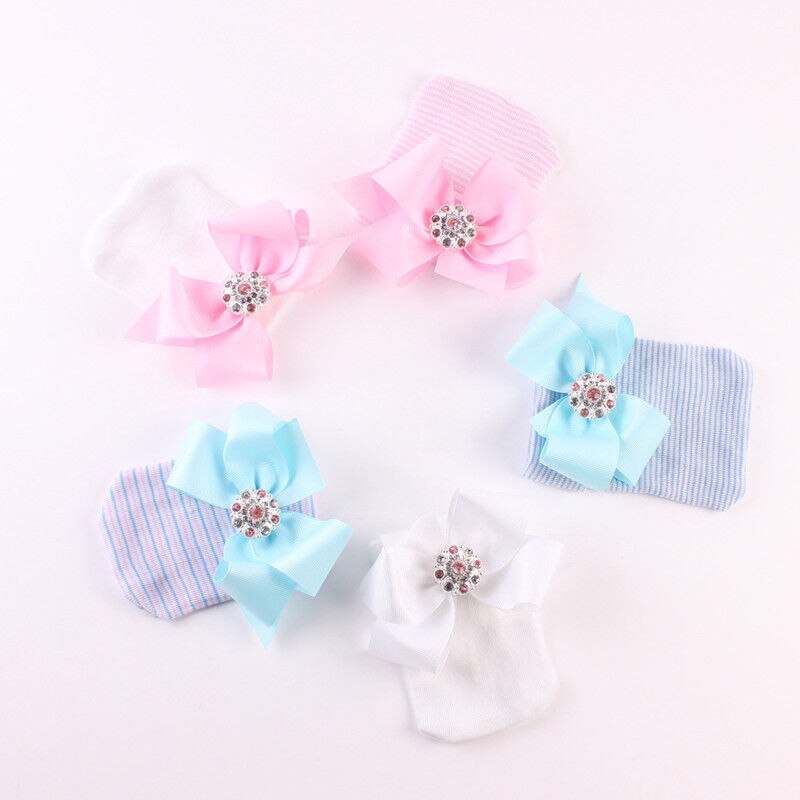 Newborn Babies Butterfly Knot knitted Warm Hats