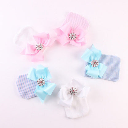 Newborn Babies Butterfly Knot knitted Warm Hats