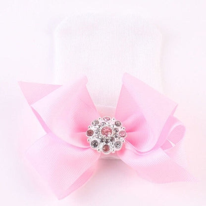 Newborn Babies Butterfly Knot knitted Warm Hats