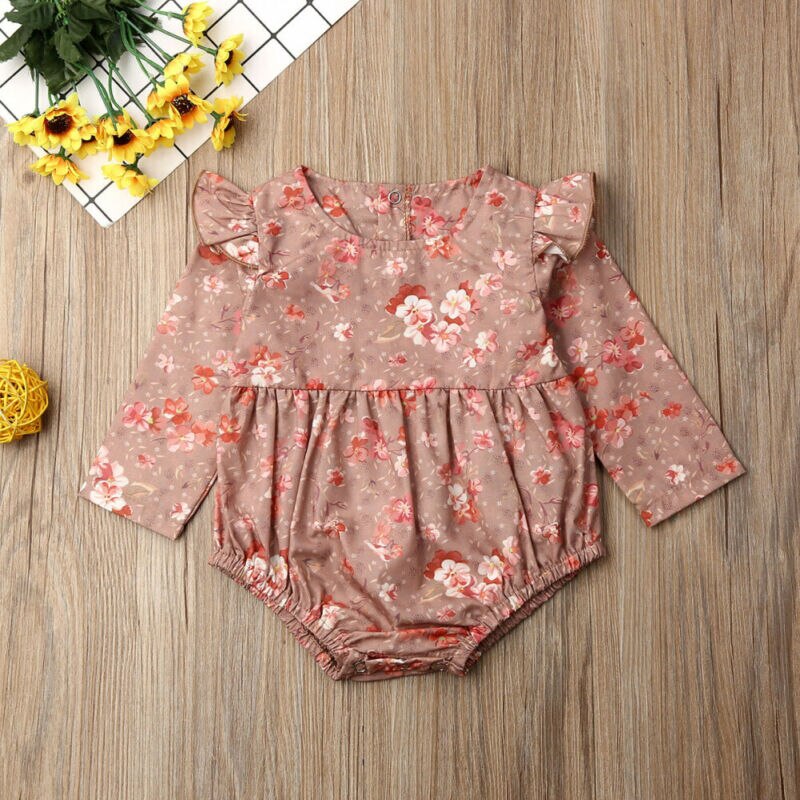 Newborn Baby Girls Floral Clothes Babies Flower