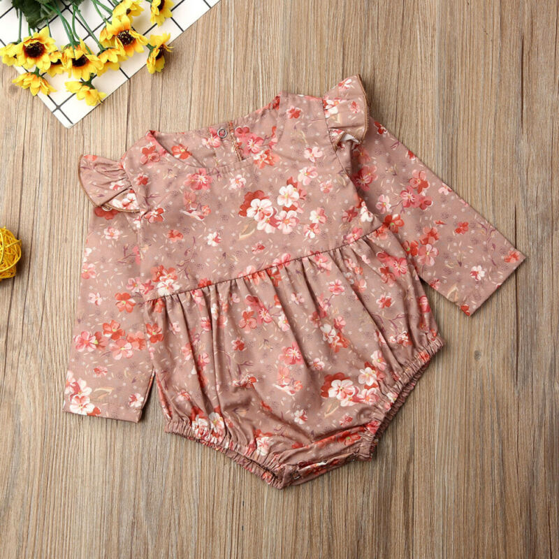 Newborn Baby Girls Floral Clothes Babies Flower