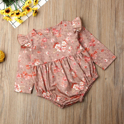 Newborn Baby Girls Floral Clothes Babies Flower